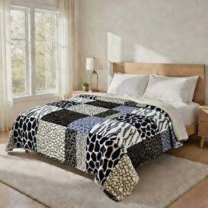 Cozy Queen Size Blanket - Plush & Warm with Vibrant Colors, MultiAnimal